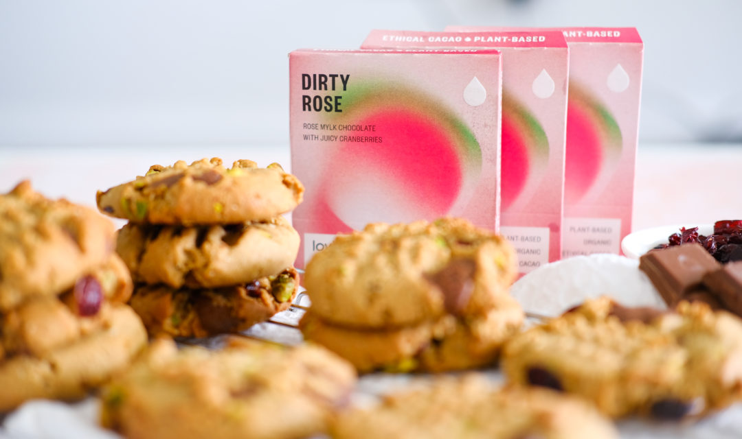 Dirty rose choc chip biscuits