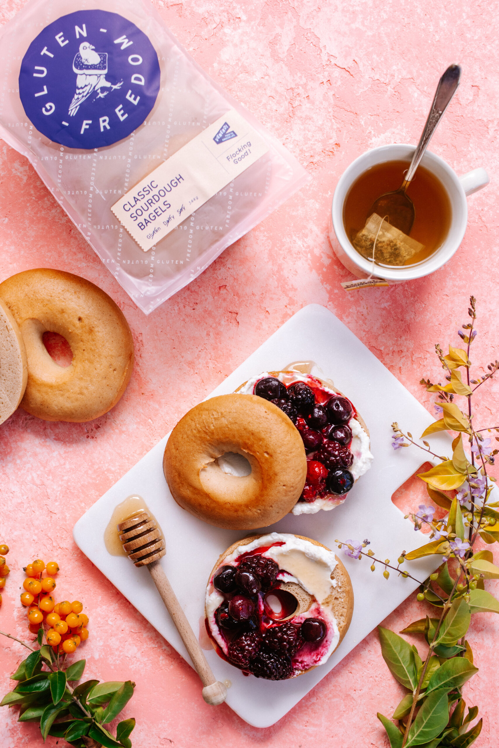 Mother's Day Berry Bagels